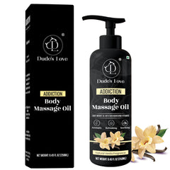 Organic Vanilla Jasmine Massage Oil bottle showing 8.45 oz