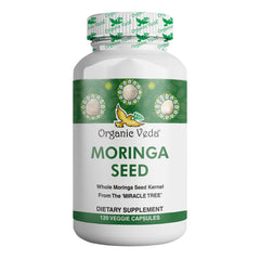 Bottle of Organic Veda Moringa Seed Capsules - 120 count