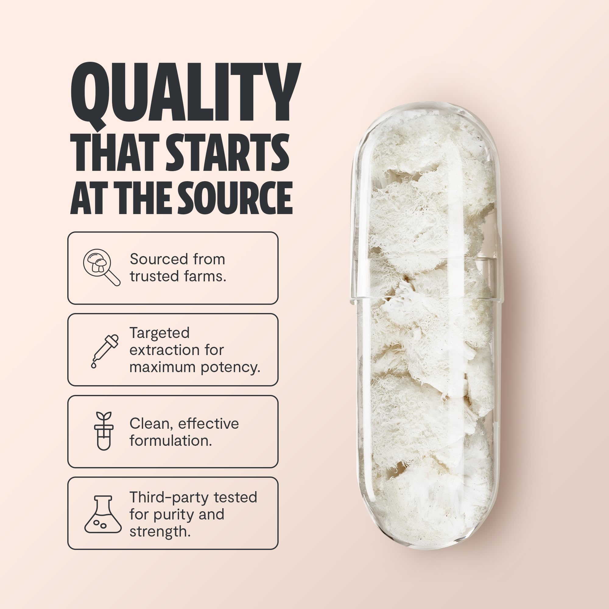 Icons indicating organic, vegan, and gluten-free certification