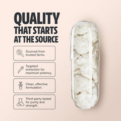 Icons indicating organic, vegan, and gluten-free certification