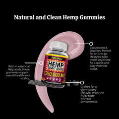 Organic vegan hemp gummies close-up