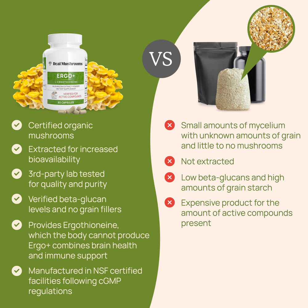 USDA Organic, vegan, non-GMO Real Mushrooms supplement