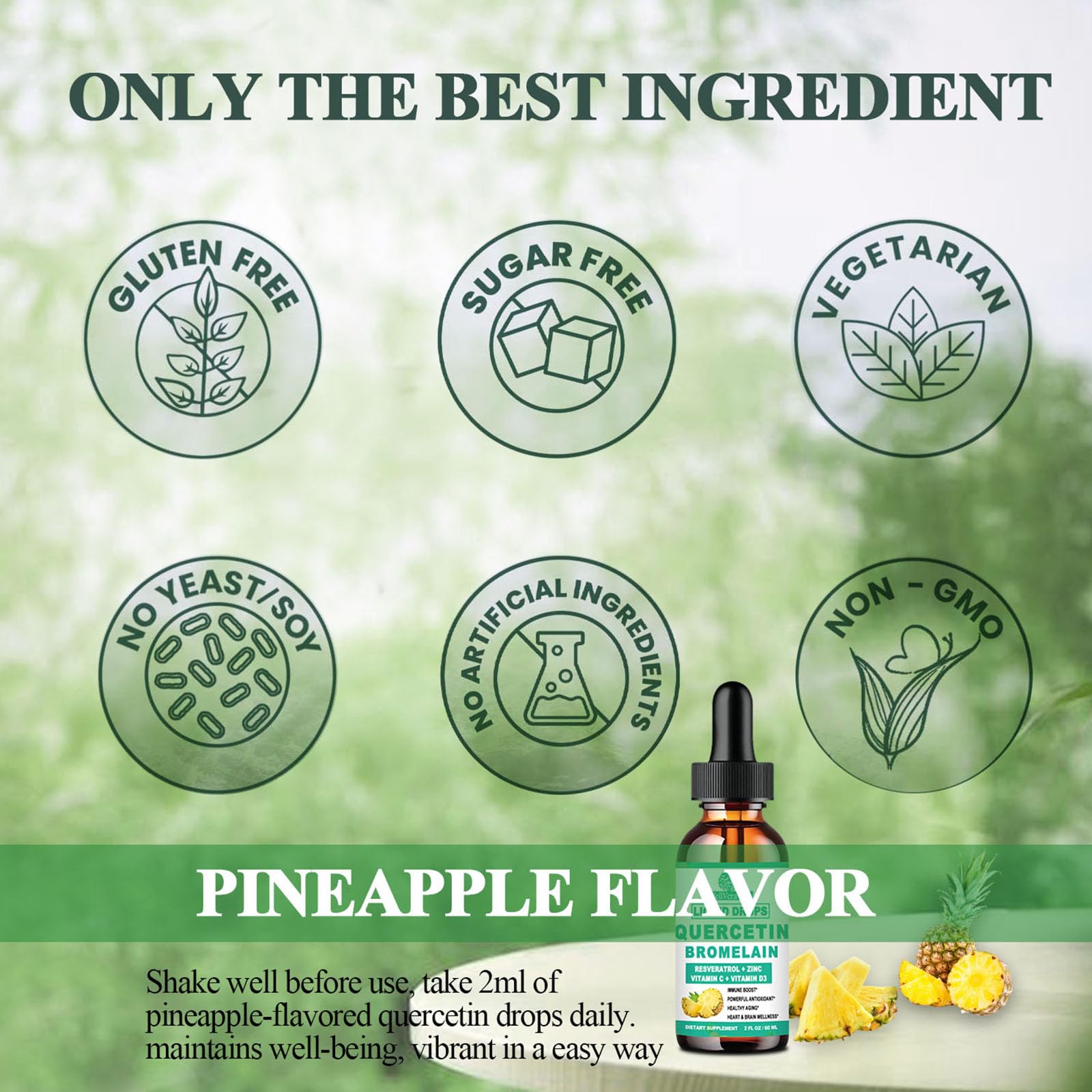 Label showing organic, vegan and non-GMO certifications