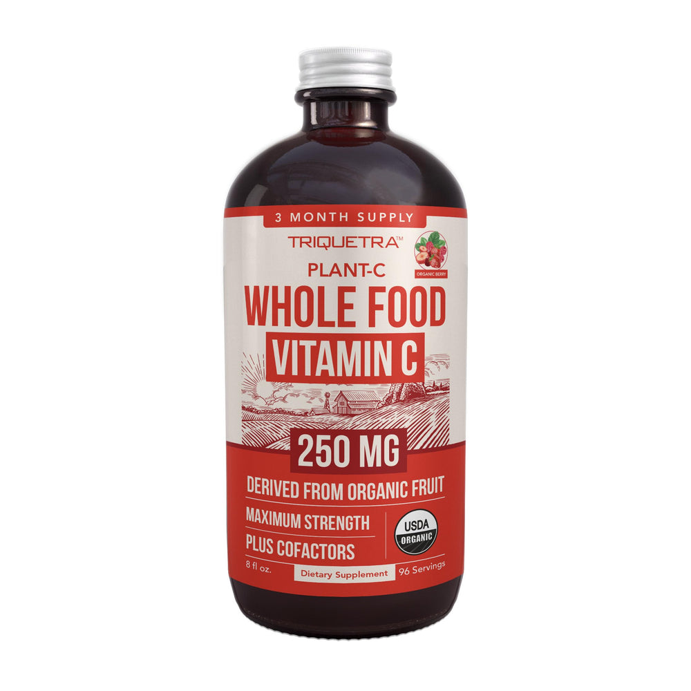 Organic Vitamin C Liquid 250 mg bottle label