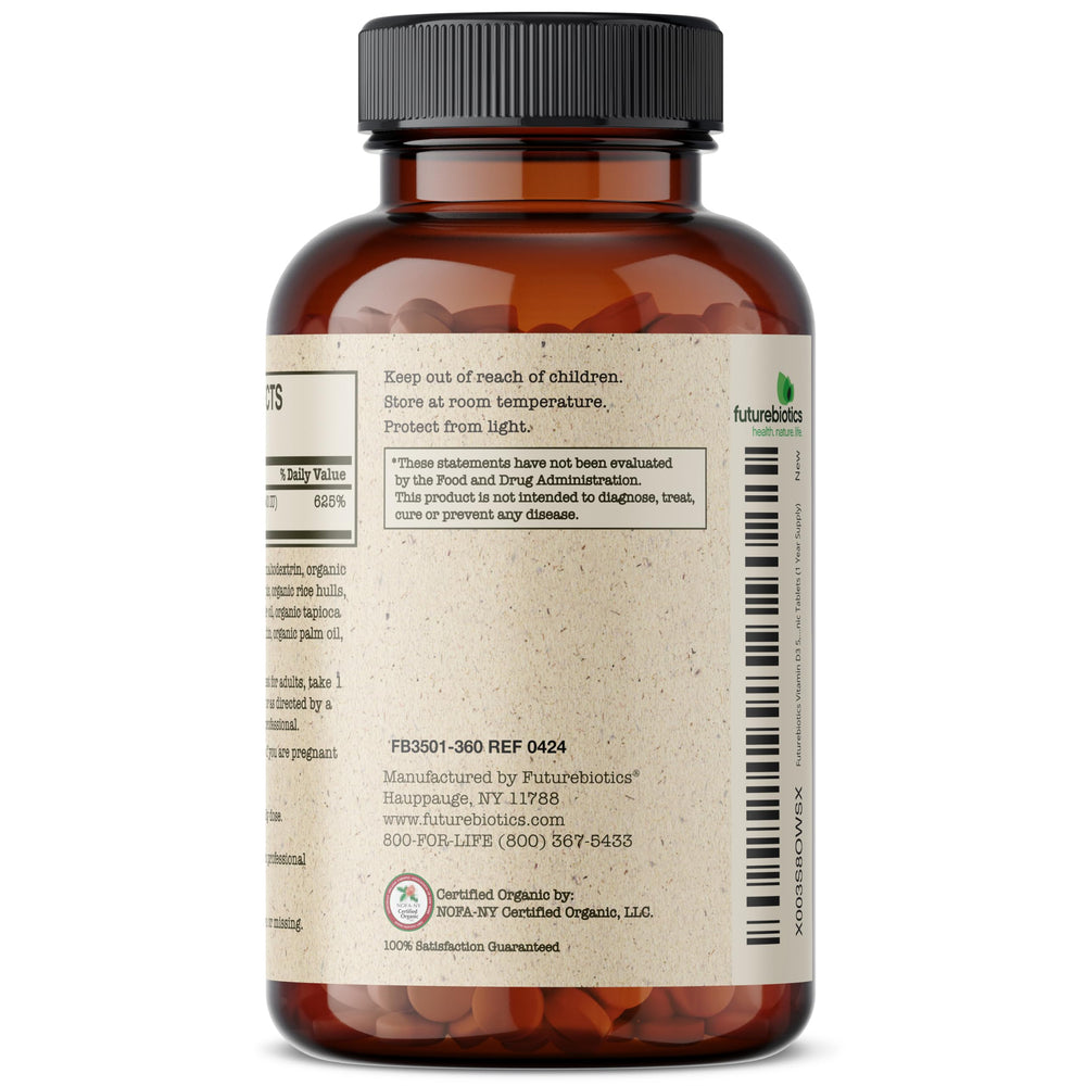 Organic Vitamin D3 5000 IU ingredients and formula
