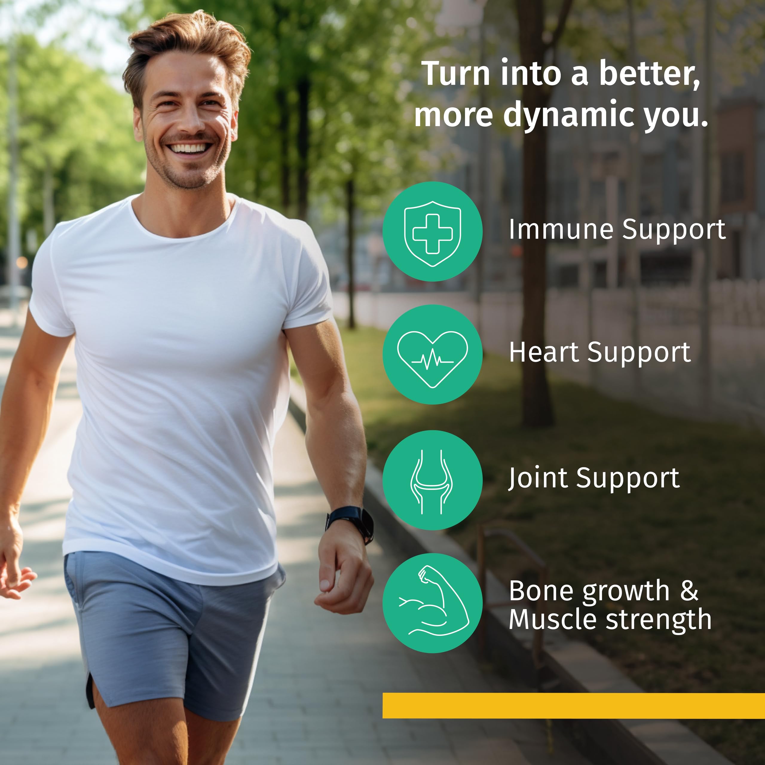 Nutrition label showing 5000 IU of Vitamin D3 and 120 mcg Vitamin K per serving