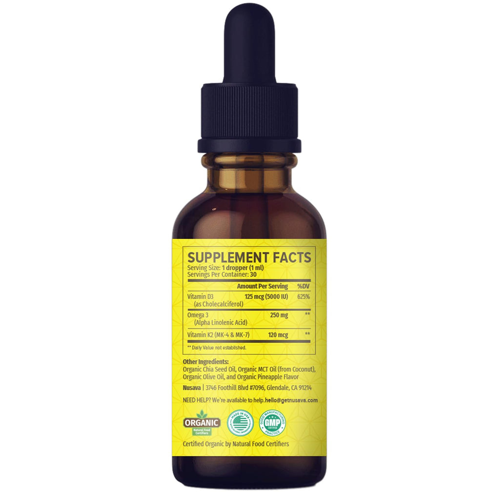 2-pack product image set for Vitamin D3 K2 drops