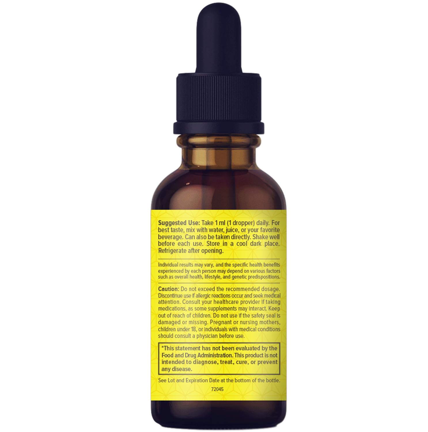 Allergen-free, immune-supporting liquid Vitamin D3 K2 drop bottle