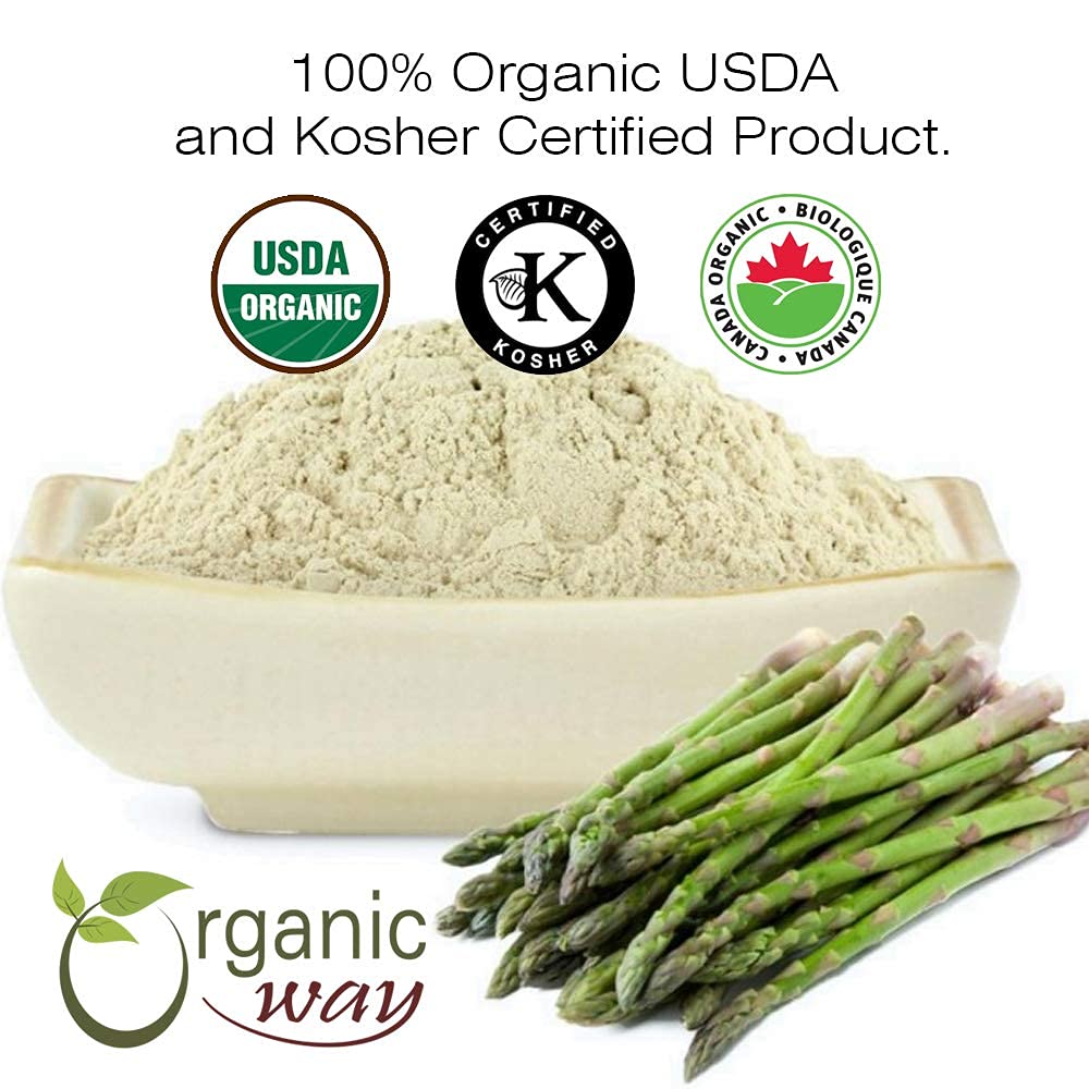 Certification seals on Organic Way Shatavari Powder