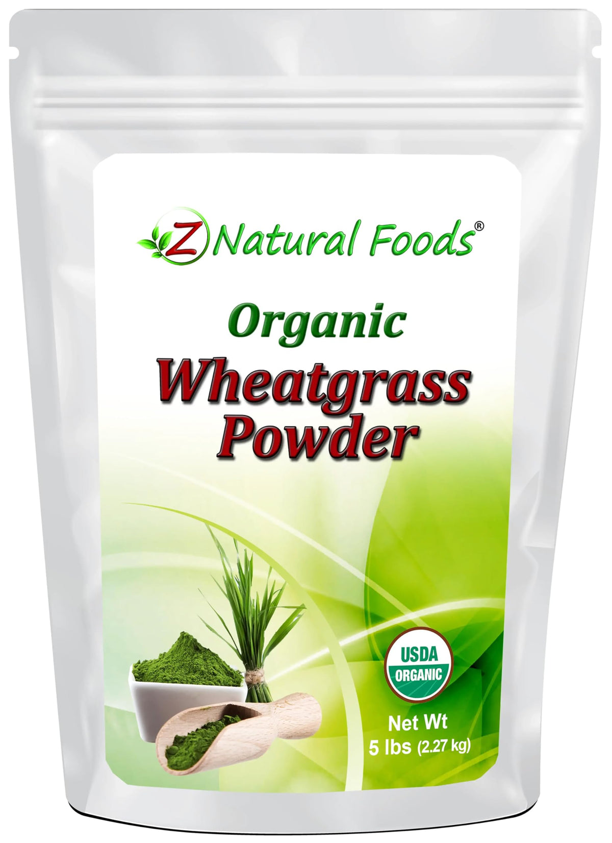 Organic wheatgrass powder 5 lb bulk packaging
