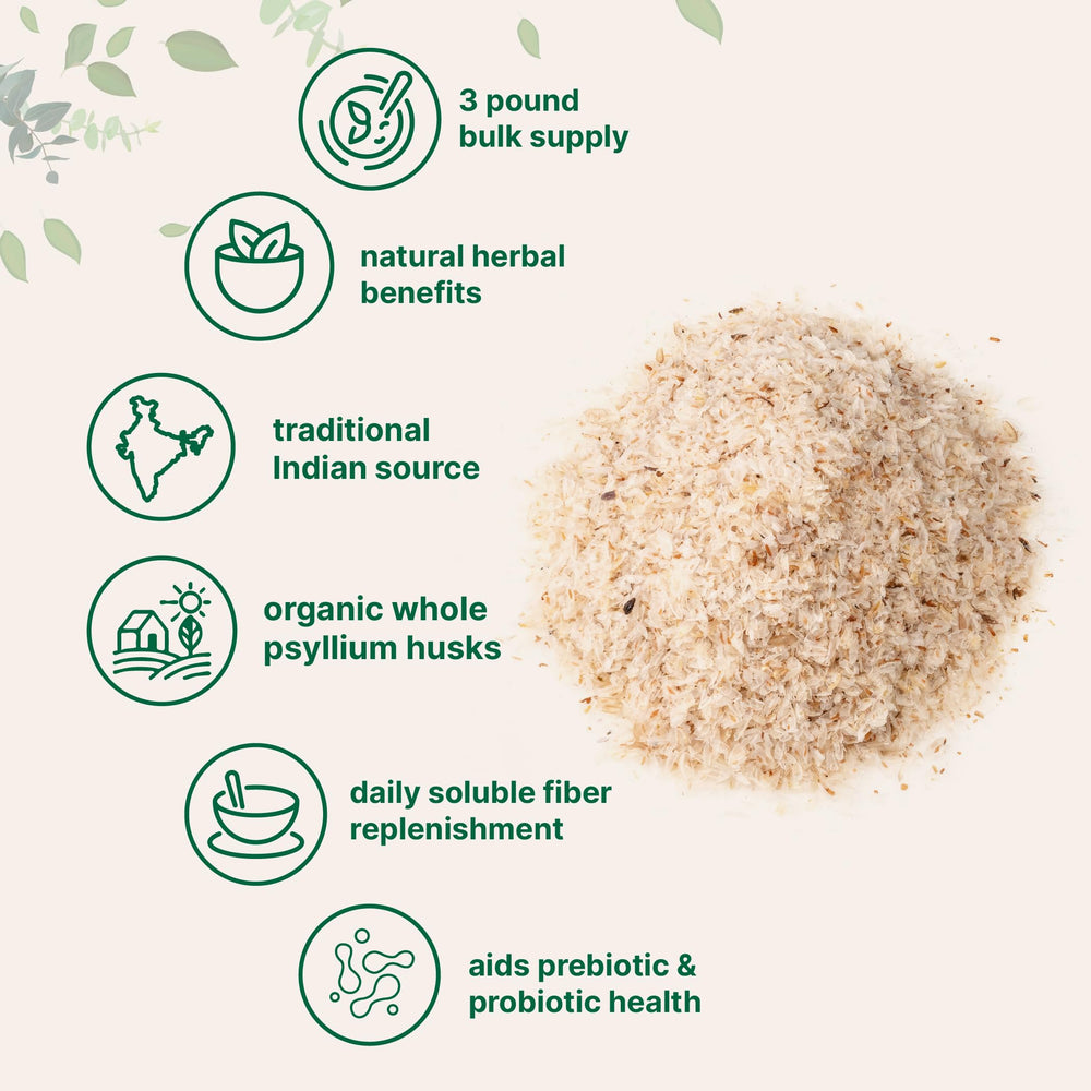 Organic Whole Psyllium Husks 3lb dietary fiber product image