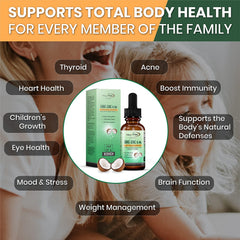 Liquid zinc drops bottle in coconut oil base