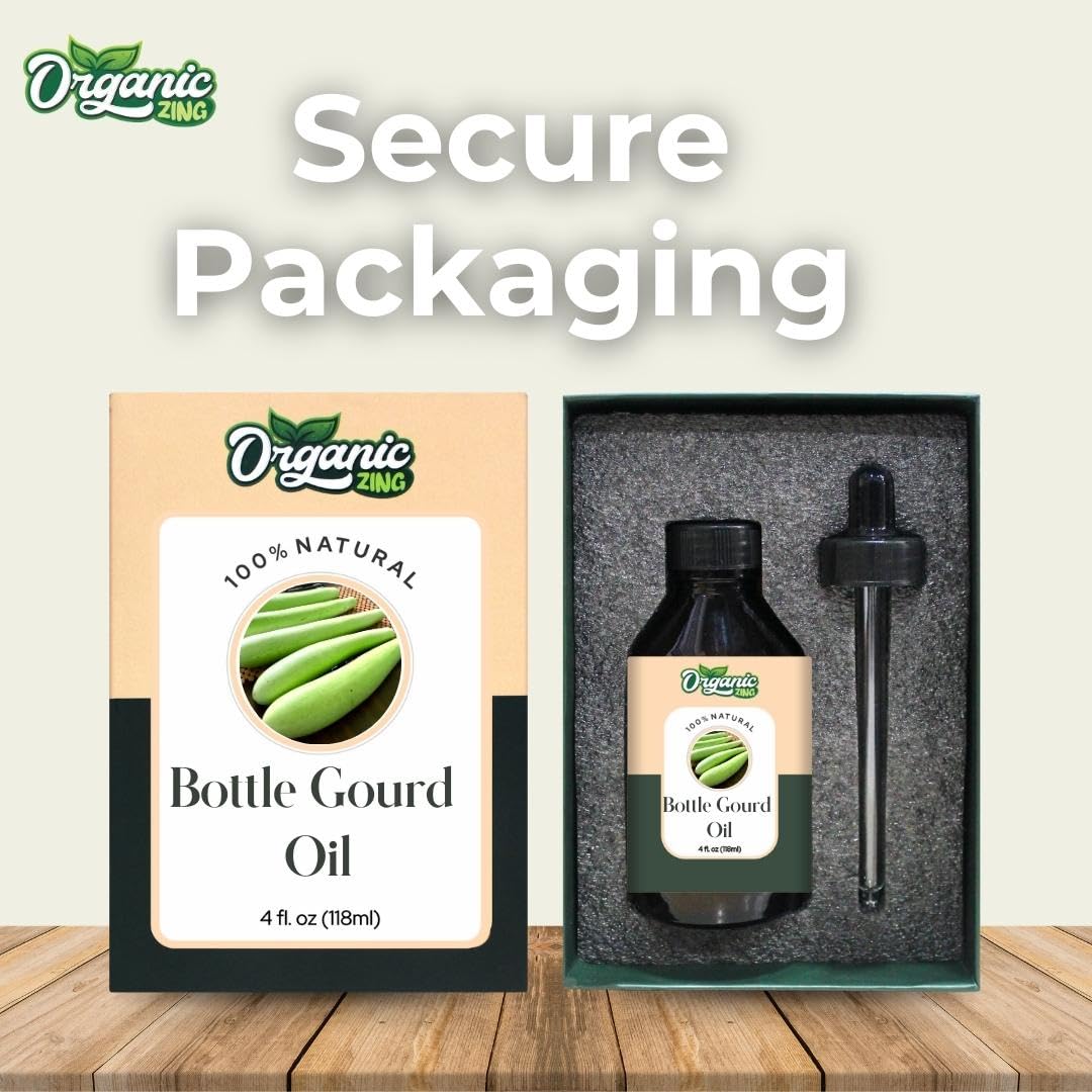 Organic Zing Bottle Gourd Oil with dropper-cap precise, mess-free skincare application.