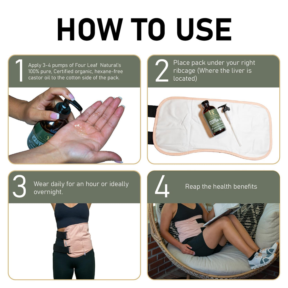 Organic castor oil ingredient label on bottle