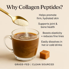 Close-up of hydrolyzed collagen peptides powder