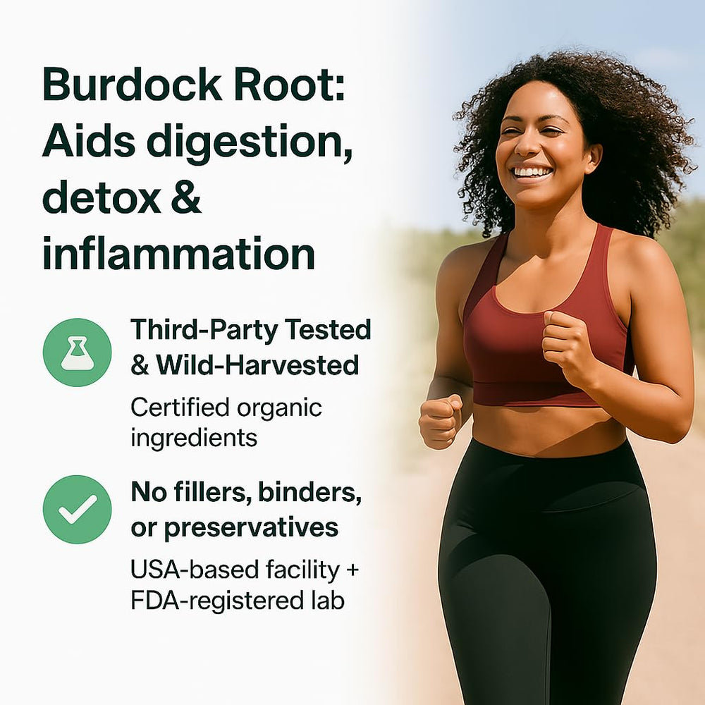 Burdock root and bladderwrack herbs used in the formula