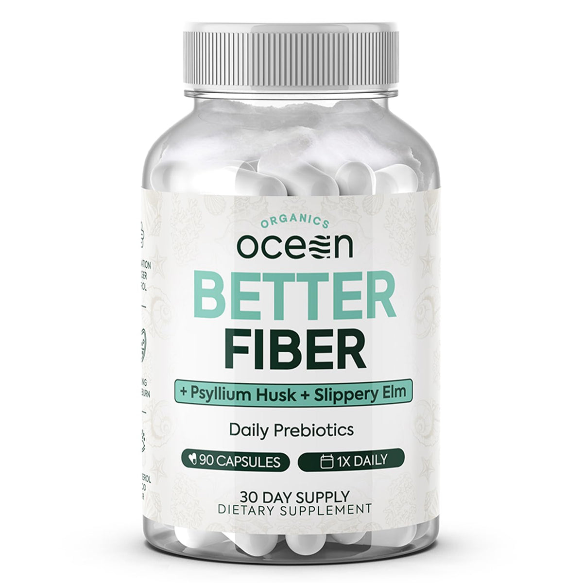 Organics Ocean Better Fiber bottle front view