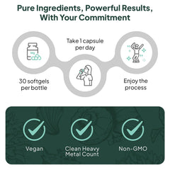 Vegan, non-GMO softgel with no fillers