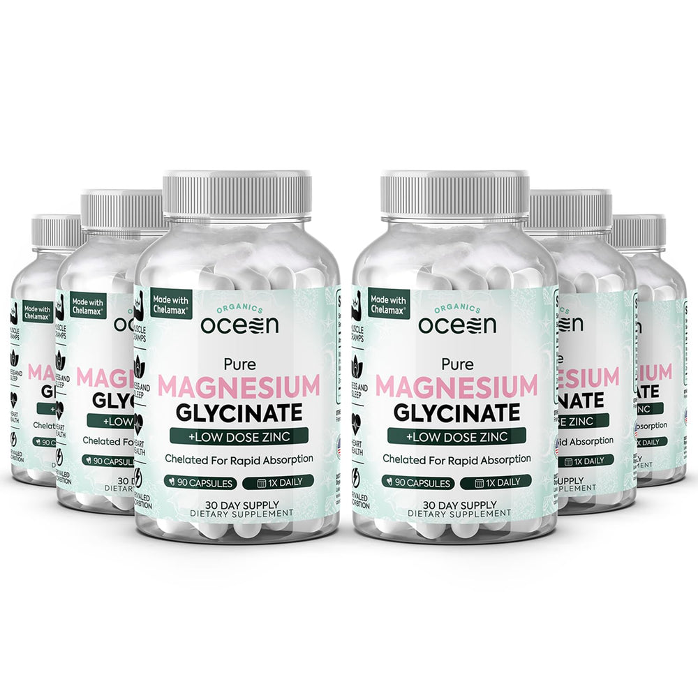 Organics Ocean Magnesium Glycinate with Zinc bottle label