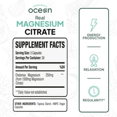 Close-up of Real Magnesium Citrate capsules