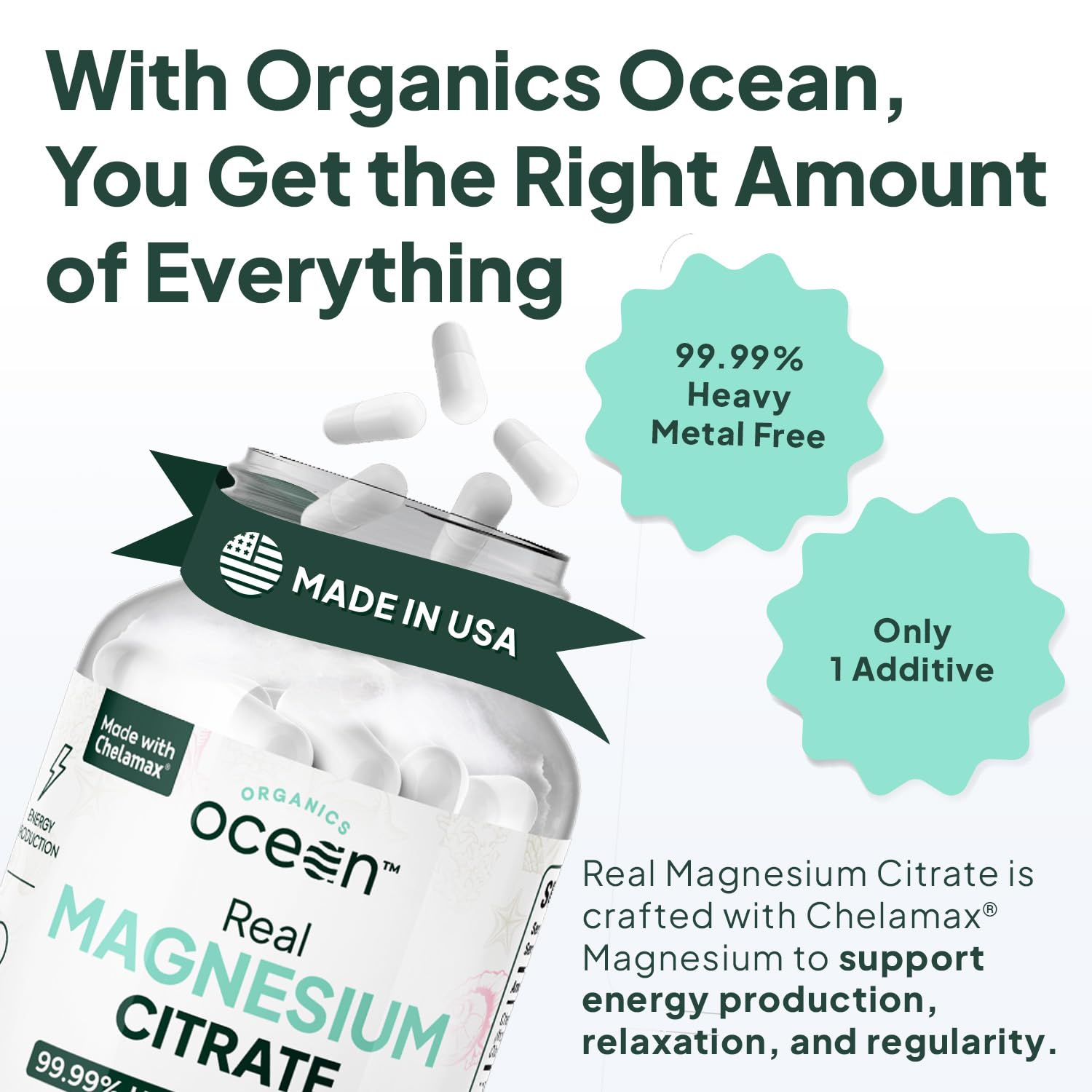 Chelamax Magnesium purity badge and packaging