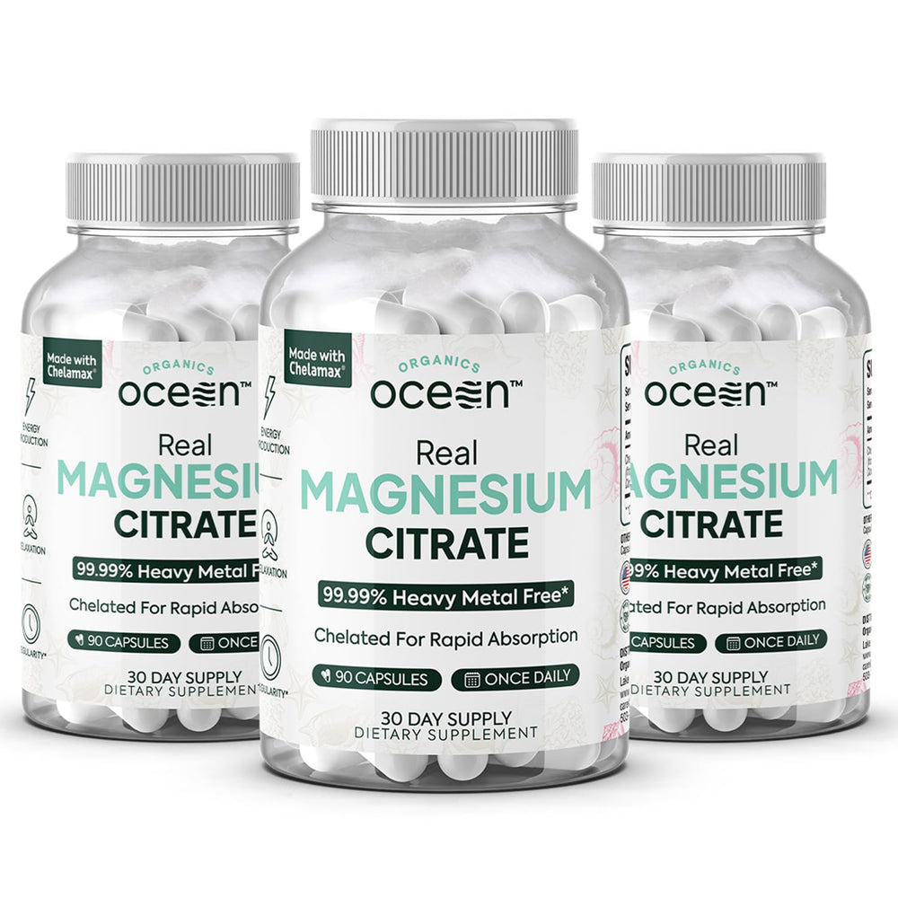 Organics Ocean Real Magnesium Citrate 3-pack packaging