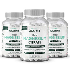 Organics Ocean Real Magnesium Citrate 3-pack packaging