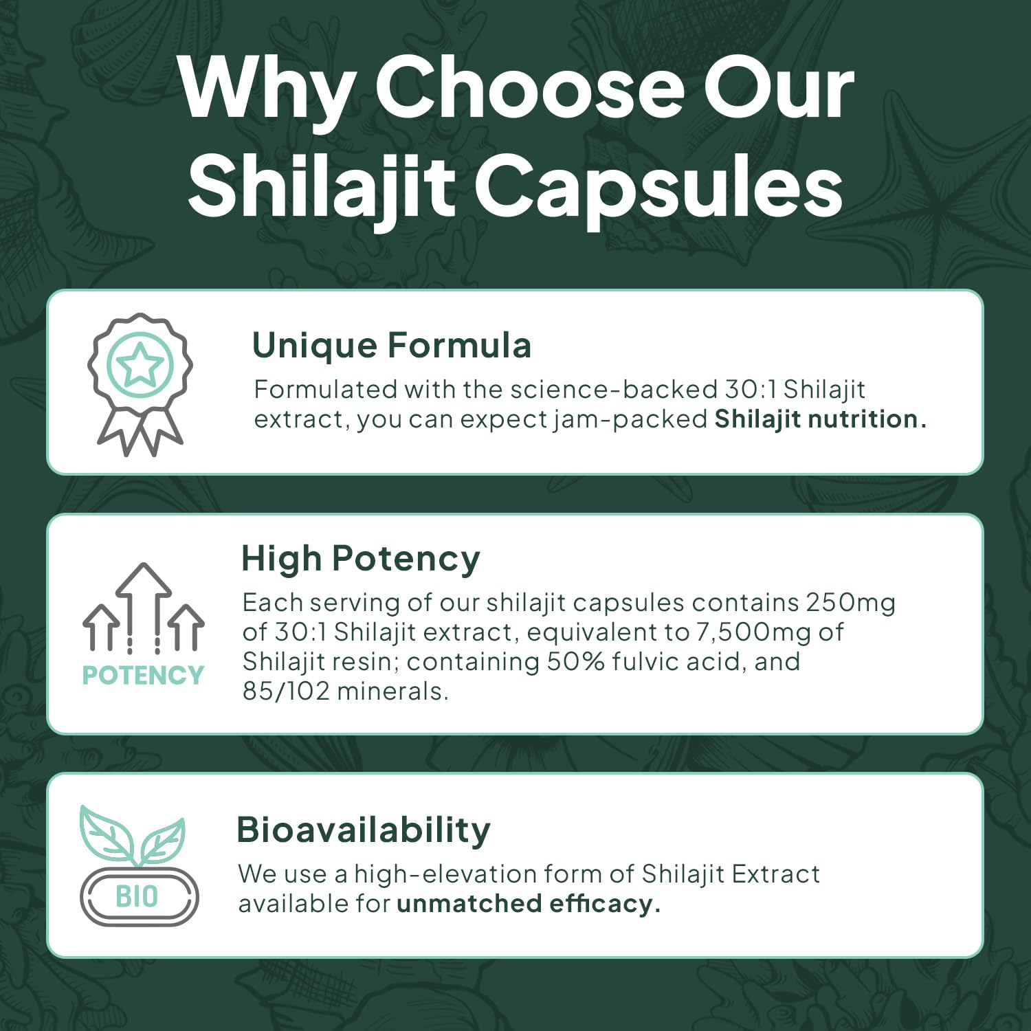 Product label highlighting 30x potency and daily capsule