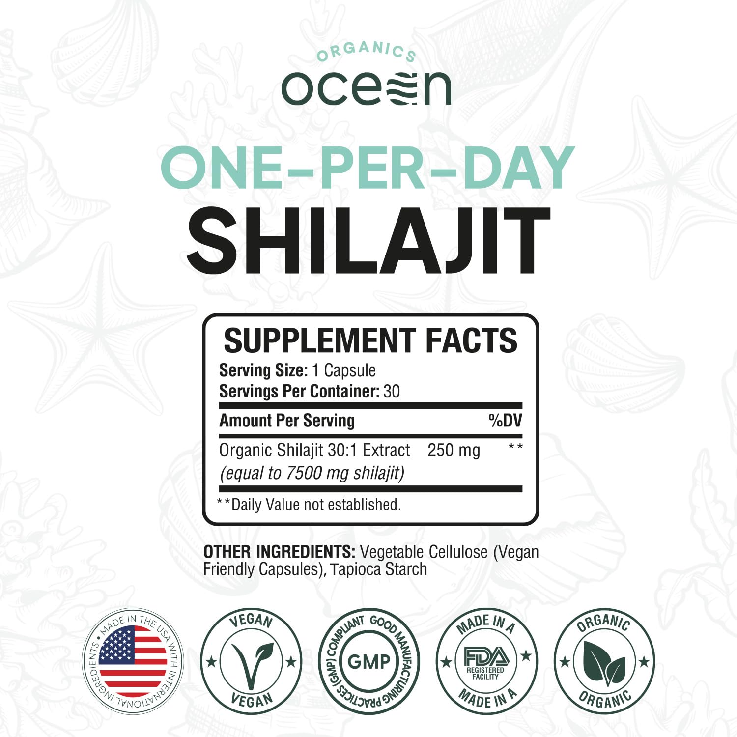 Daily dose shilajit capsule showing one-per-day serving