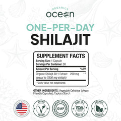 Daily dose shilajit capsule showing one-per-day serving