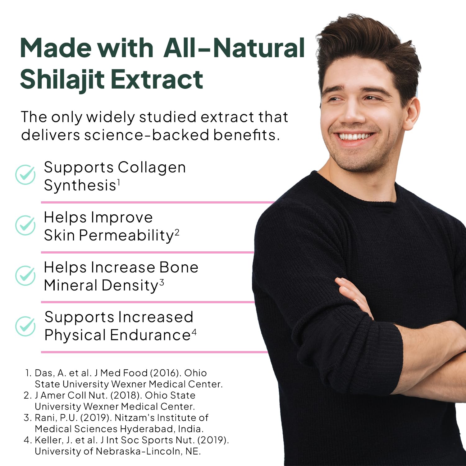Ingredients panel for Organics Ocean Shilajit Gummies