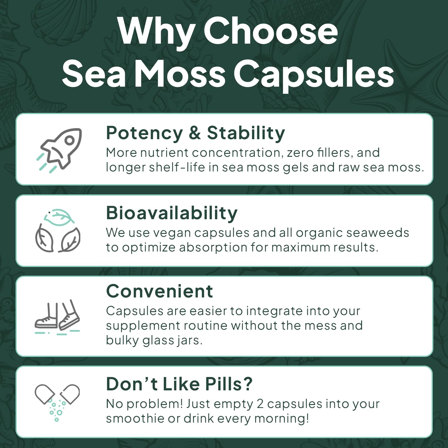 Organics Ocean Three bottles on wood illustrate holistic wellness.