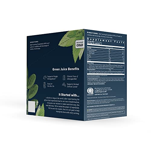 Close-up of Organifi GO Packs organic green powder