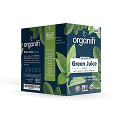 Close-up of Organifi GO Packs sachet with dried greens powder