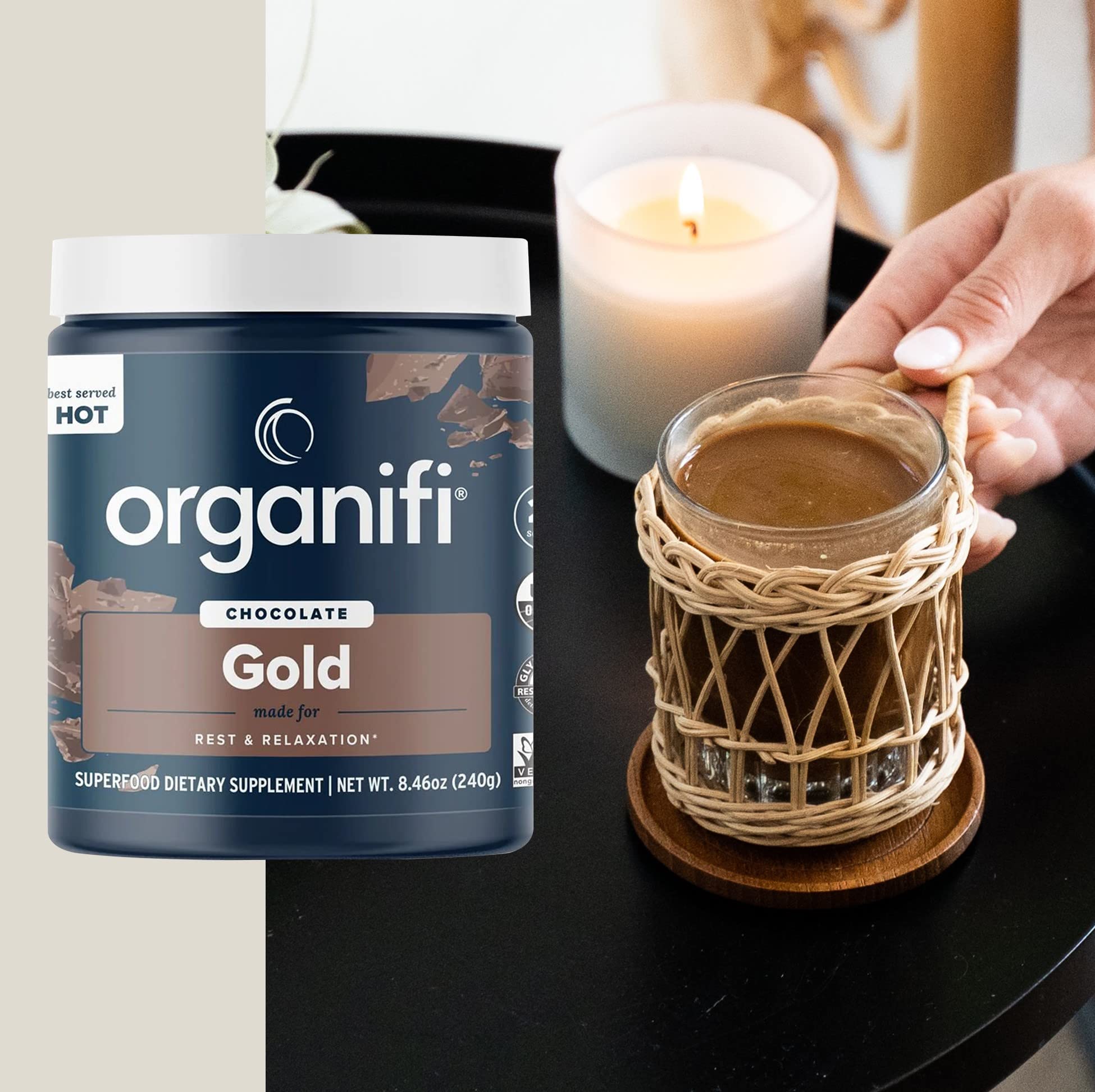 Organifi Gold Chocolate 20-day supply product shot