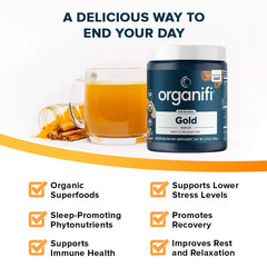 Creamy turmeric drink prepared with Organifi Gold