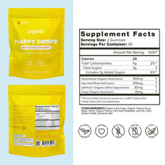 Lemon-flavored Happy Drops mood gummies