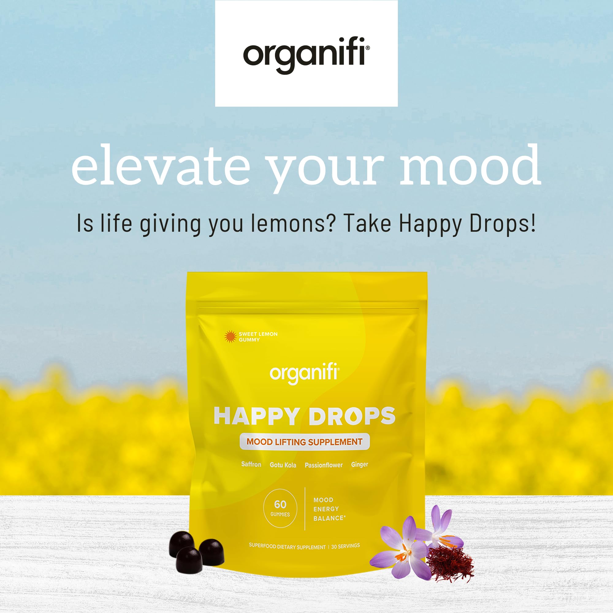 Saffron ingredient highlight in Happy Drops
