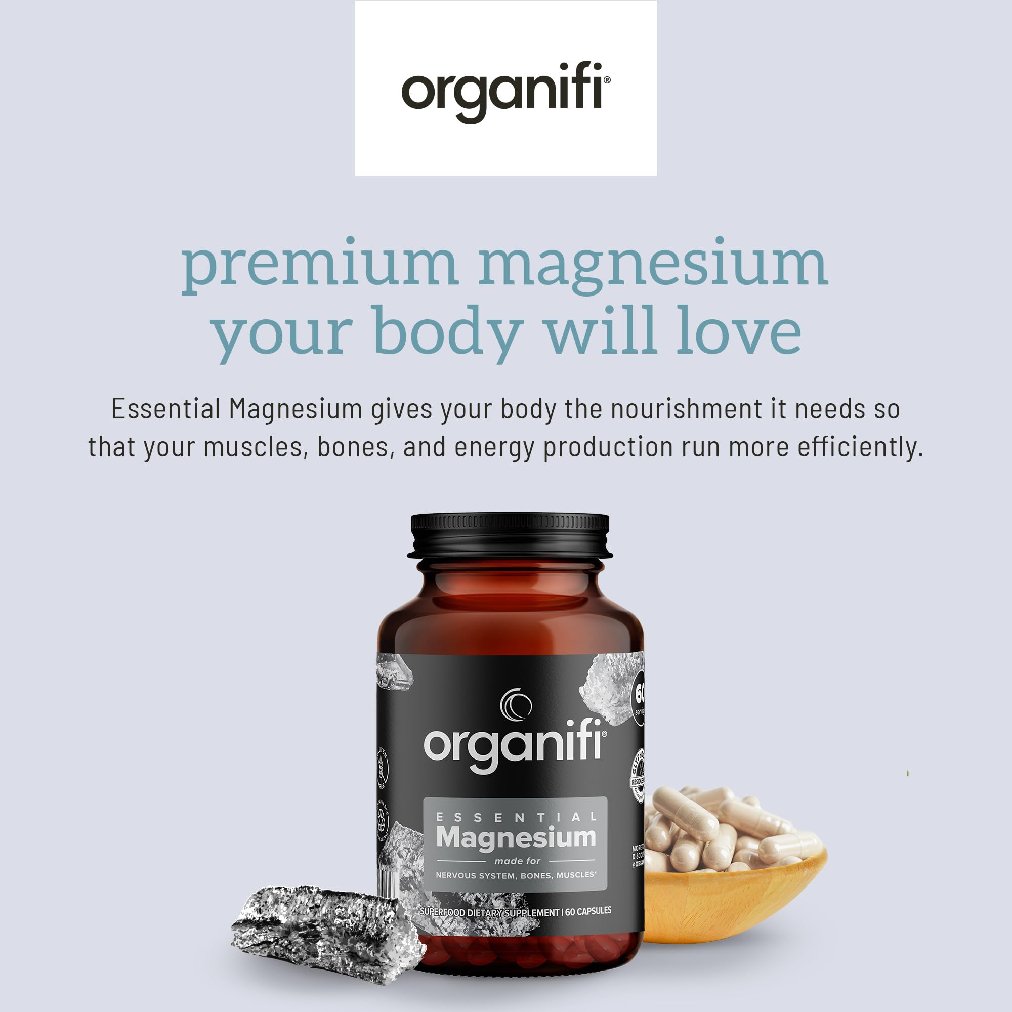 Label showing 150mg magnesium per serving