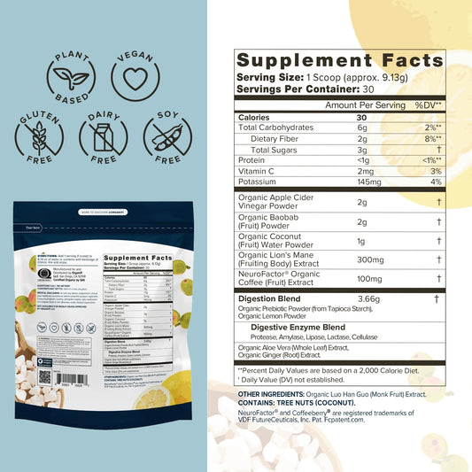 Organifi Pure bottle – side view