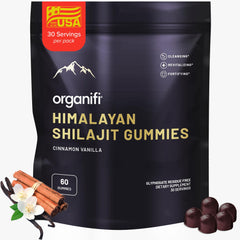 Bottle and packaging of Organifi Shilajit Gummies