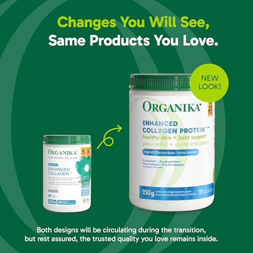 Packaging and label of ORGANIKA Collagen Enhanced 250 g