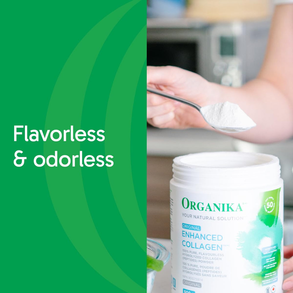 Serving scoop with collagen powder