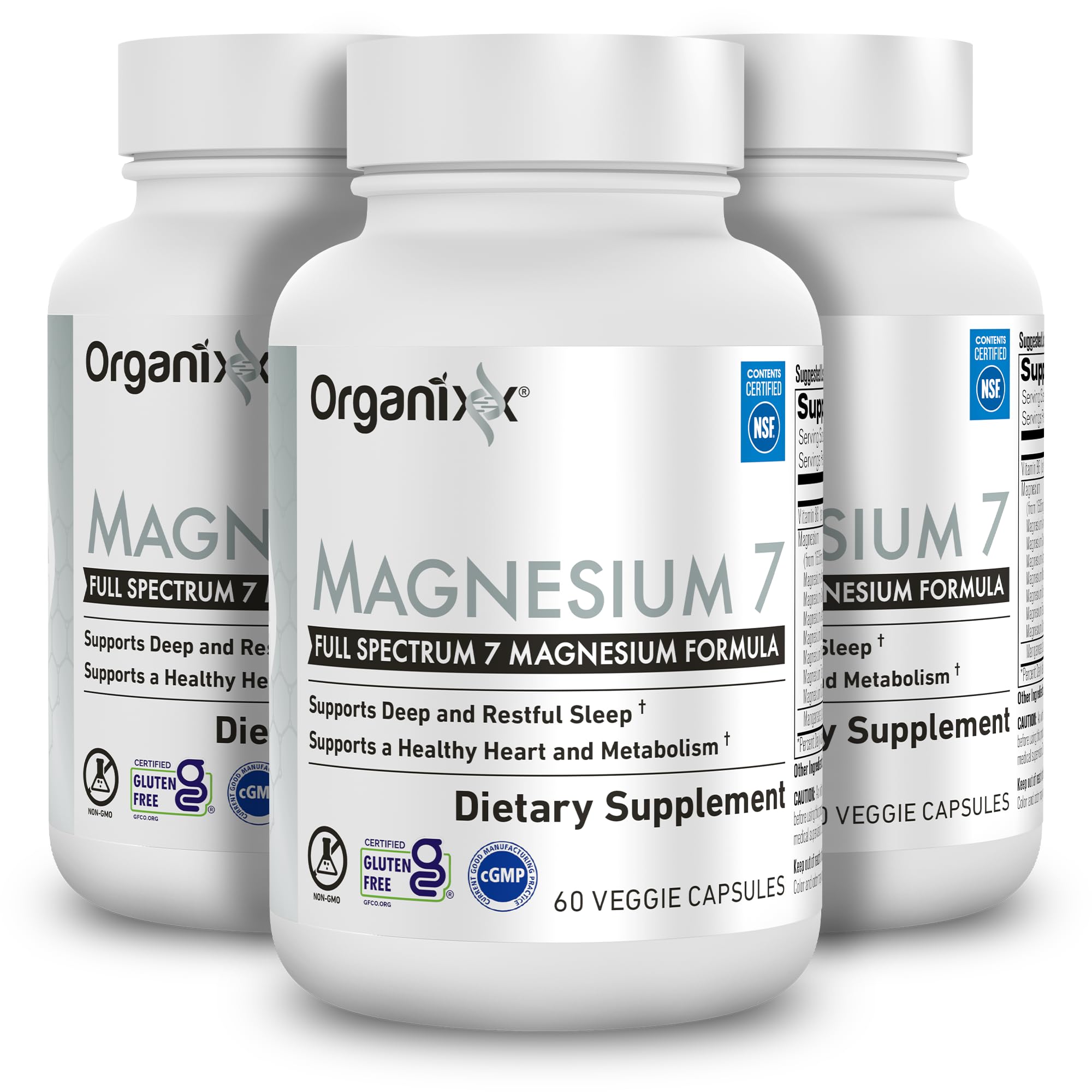 Organixx Magnesium 7 supplement bottle front view