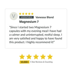 Three-bottle Organixx Magnesium 7 bundle on a kitchen counter.