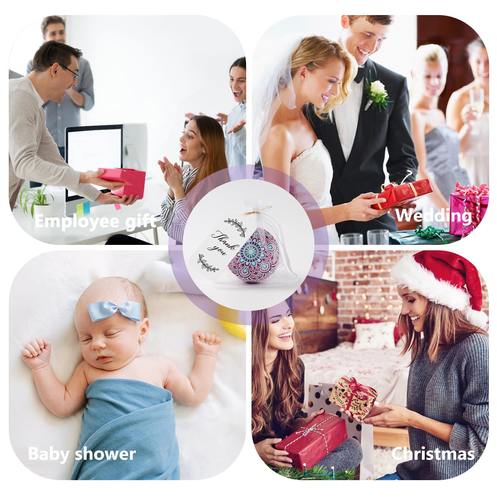 Organza bags and hemp rope included for DIY party favors