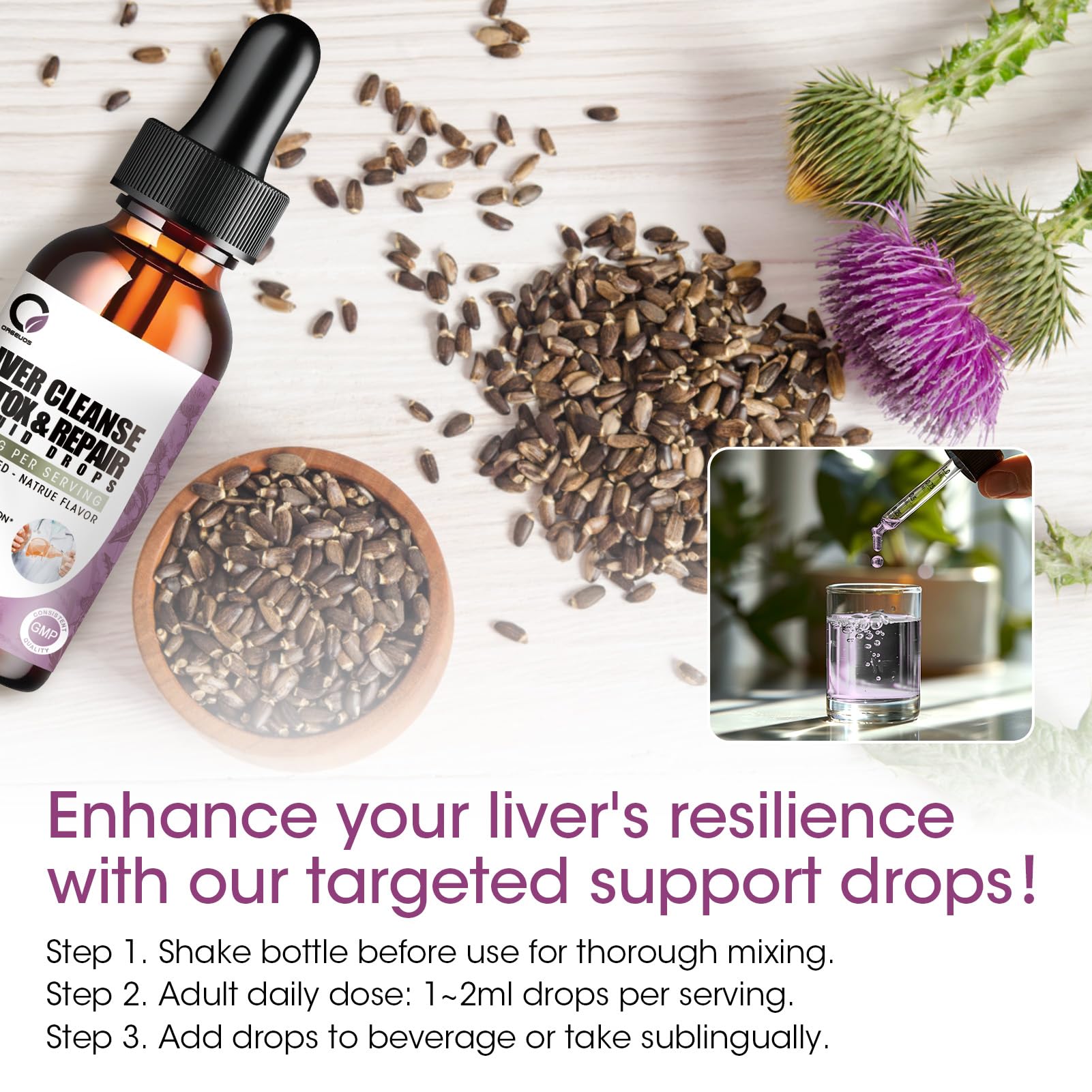 Herbal ingredients in ORGEUOS liver health formula