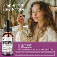 Two 4 oz bottles of ORGEUOS liver cleanse detox drops