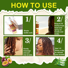 Orientdreads Rose Water Softening Tonic highlights soothing touch for skin and hair