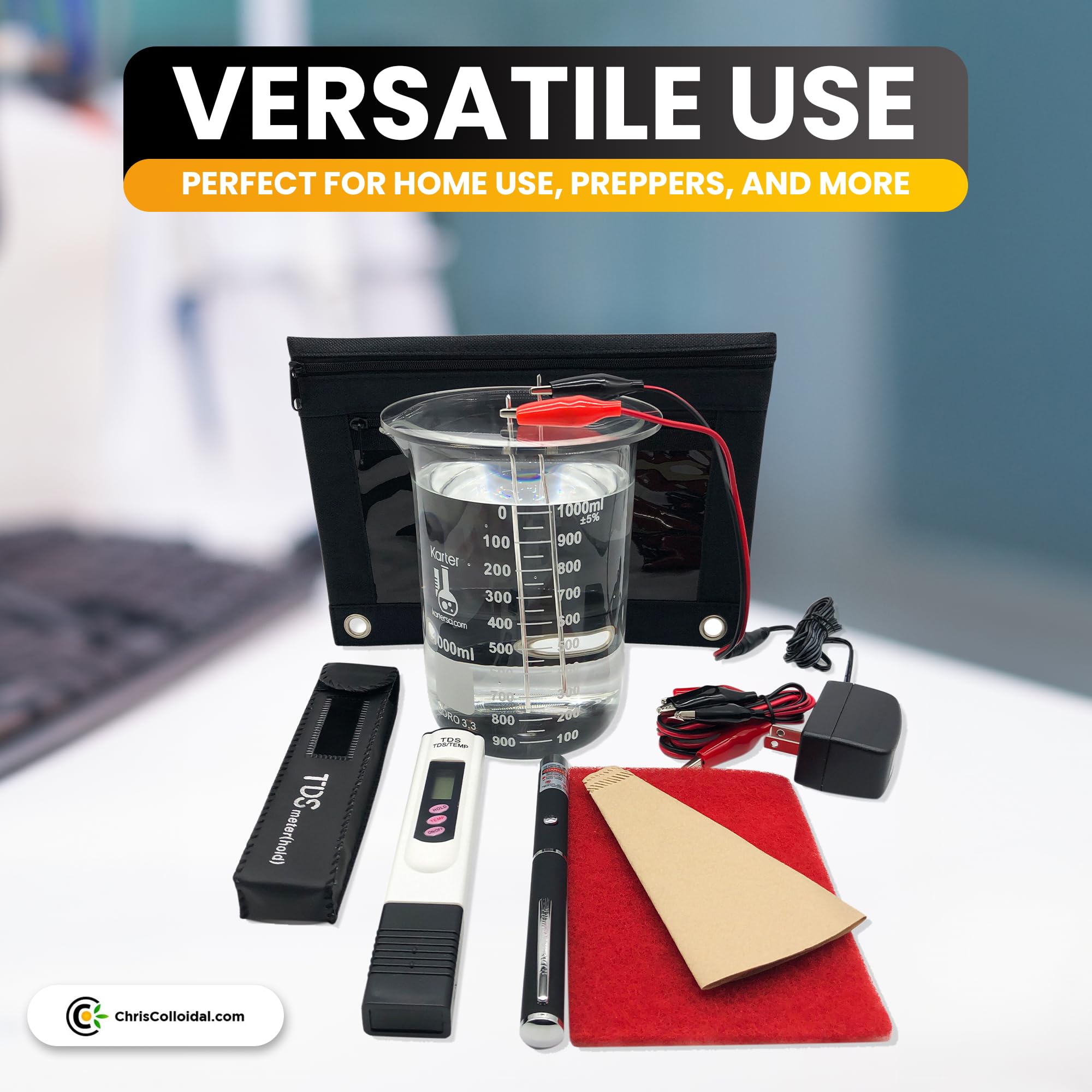 Ready-to-brew setup with distilled water and jar compatibility